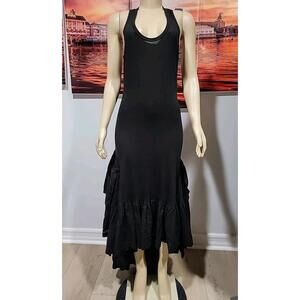 Y-3 Yohji Yamamoto Black Size M Hi-low Dress Ruffled  Layered #P1